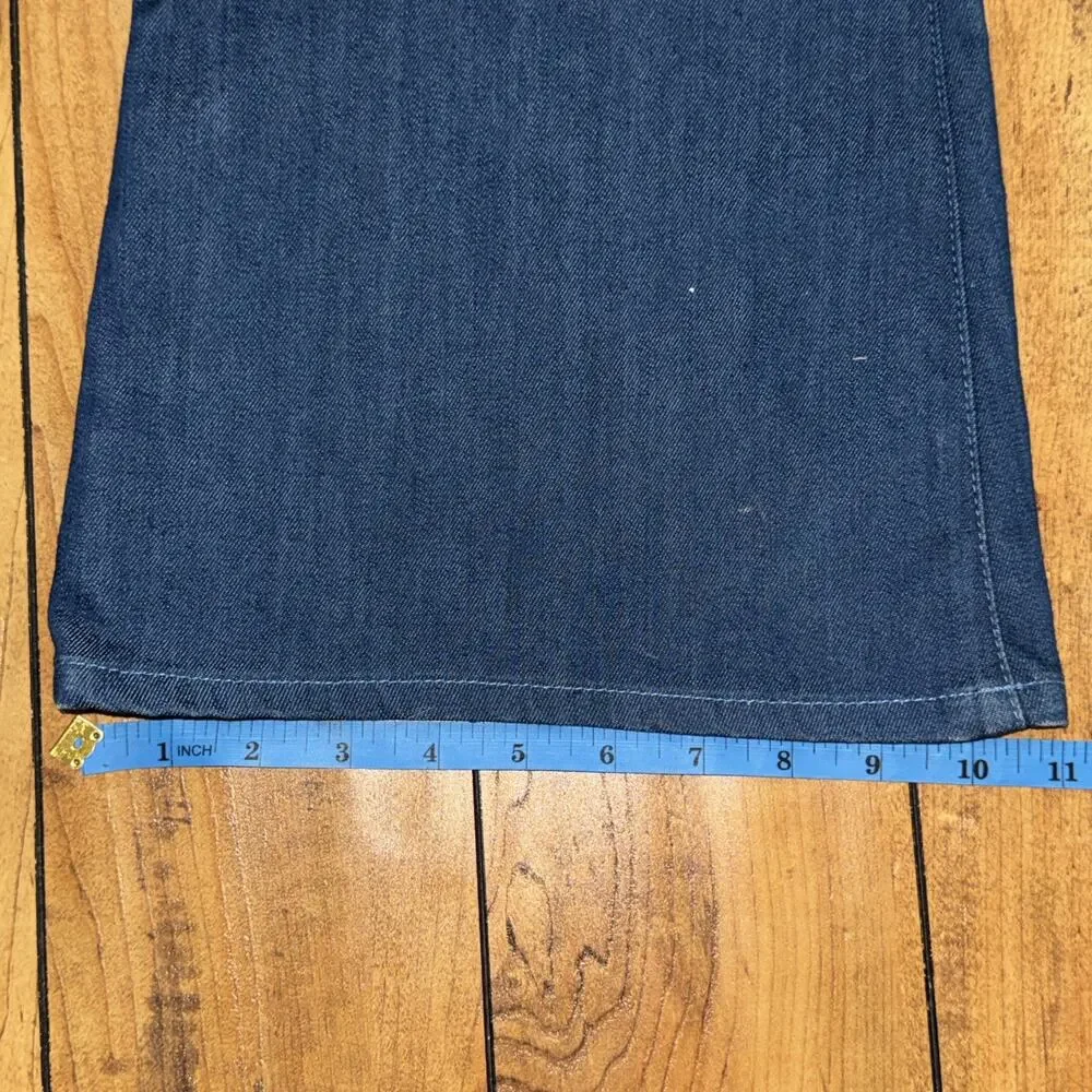 MYNK HAUTEUR Womens Flare Jeans 24 Mariner Wash 36 Inseam Rare Sample Y2K 28x36
